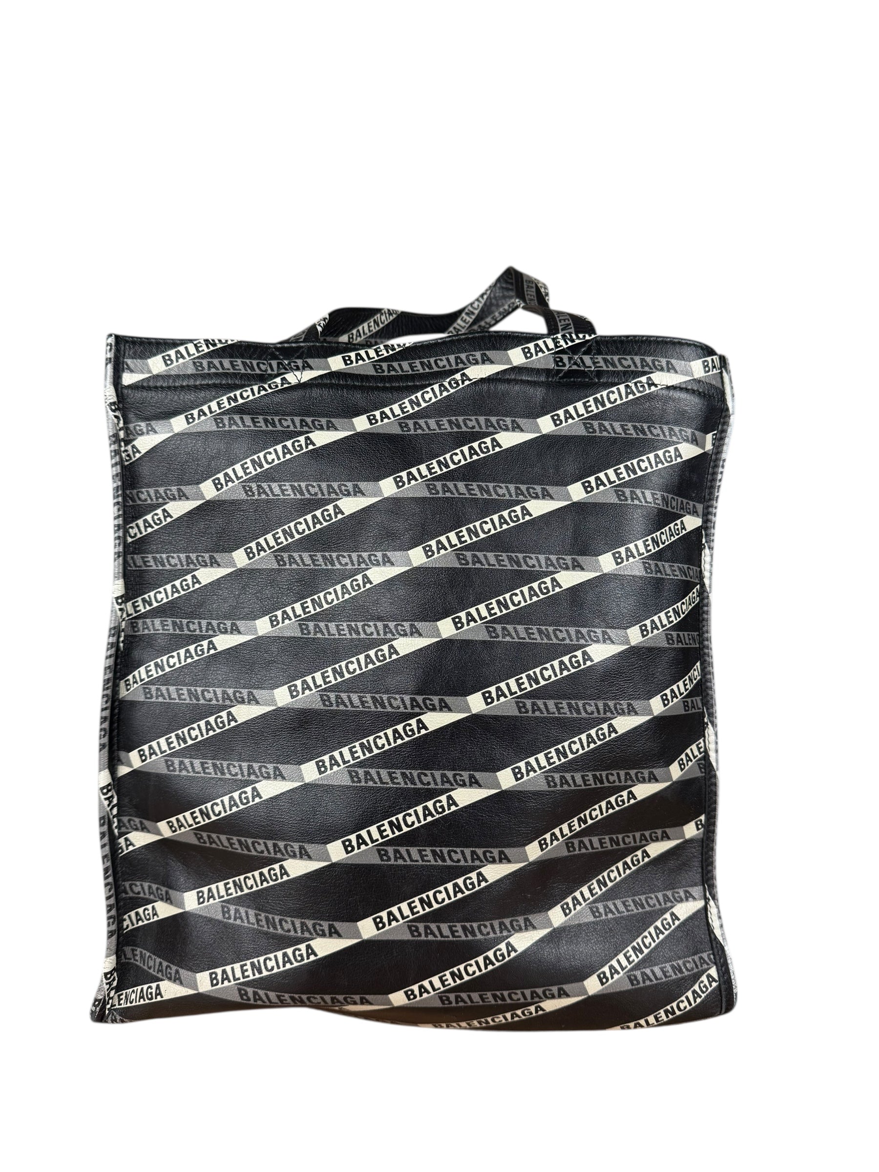 Balenciaga Diamond logo Print Shoulder Tote
