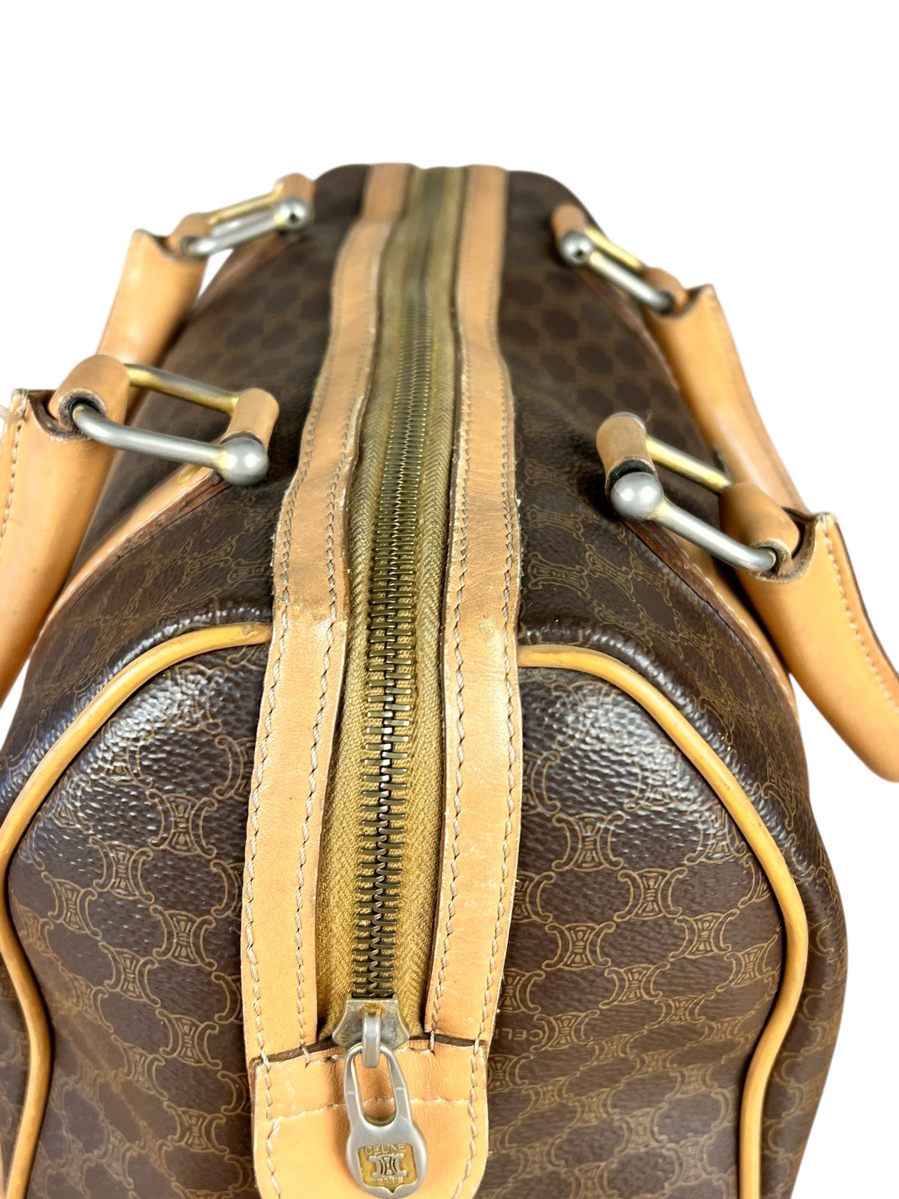 Celine Macadam Vintage Mini Boston Handbag