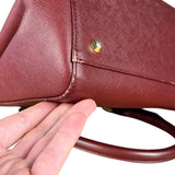 Burberry Vintage Leather Burgundy Handbag