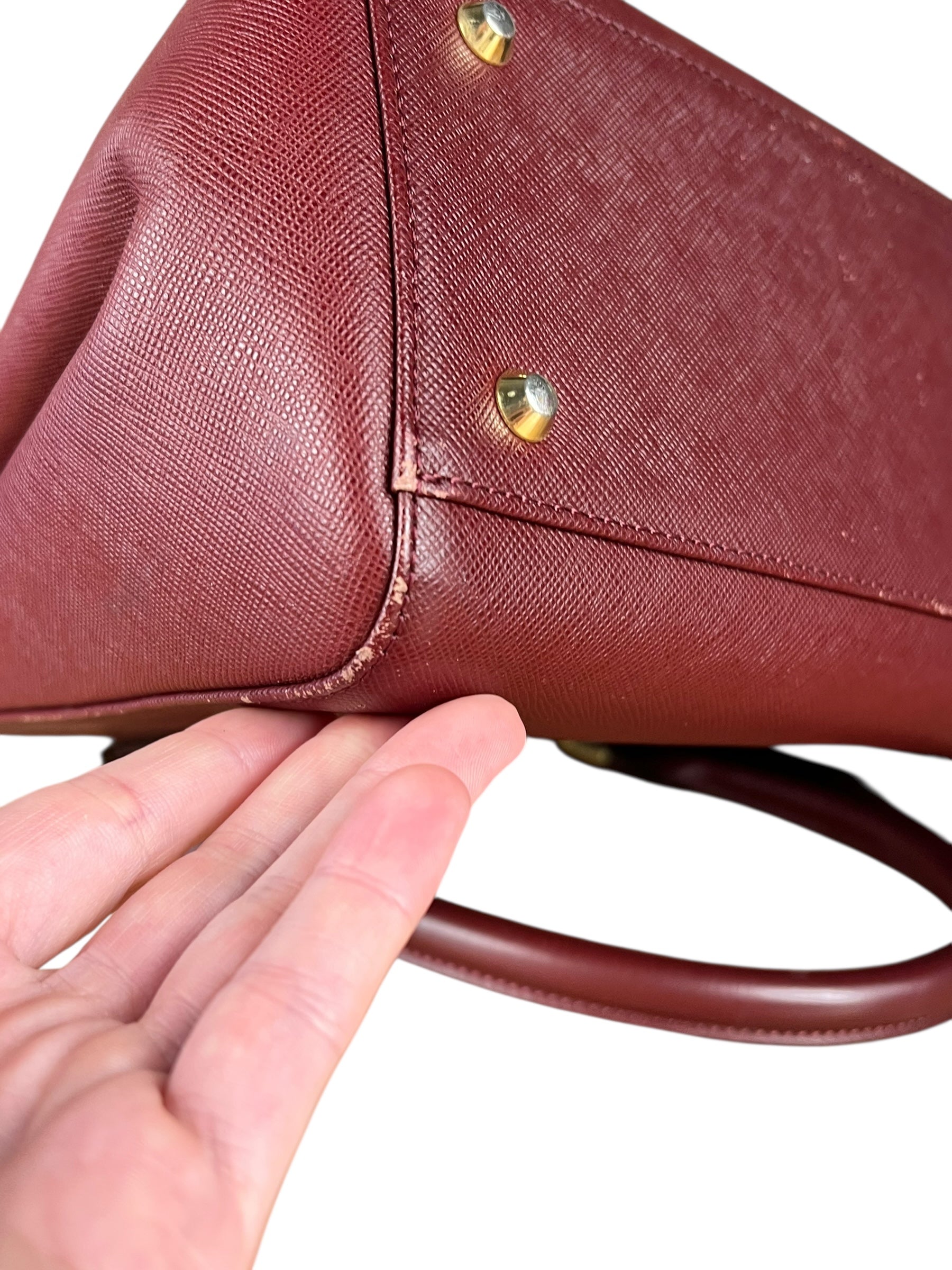Burberry Vintage Leather Burgundy Handbag