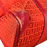 Fendi FF Vintage Boston Bag Red