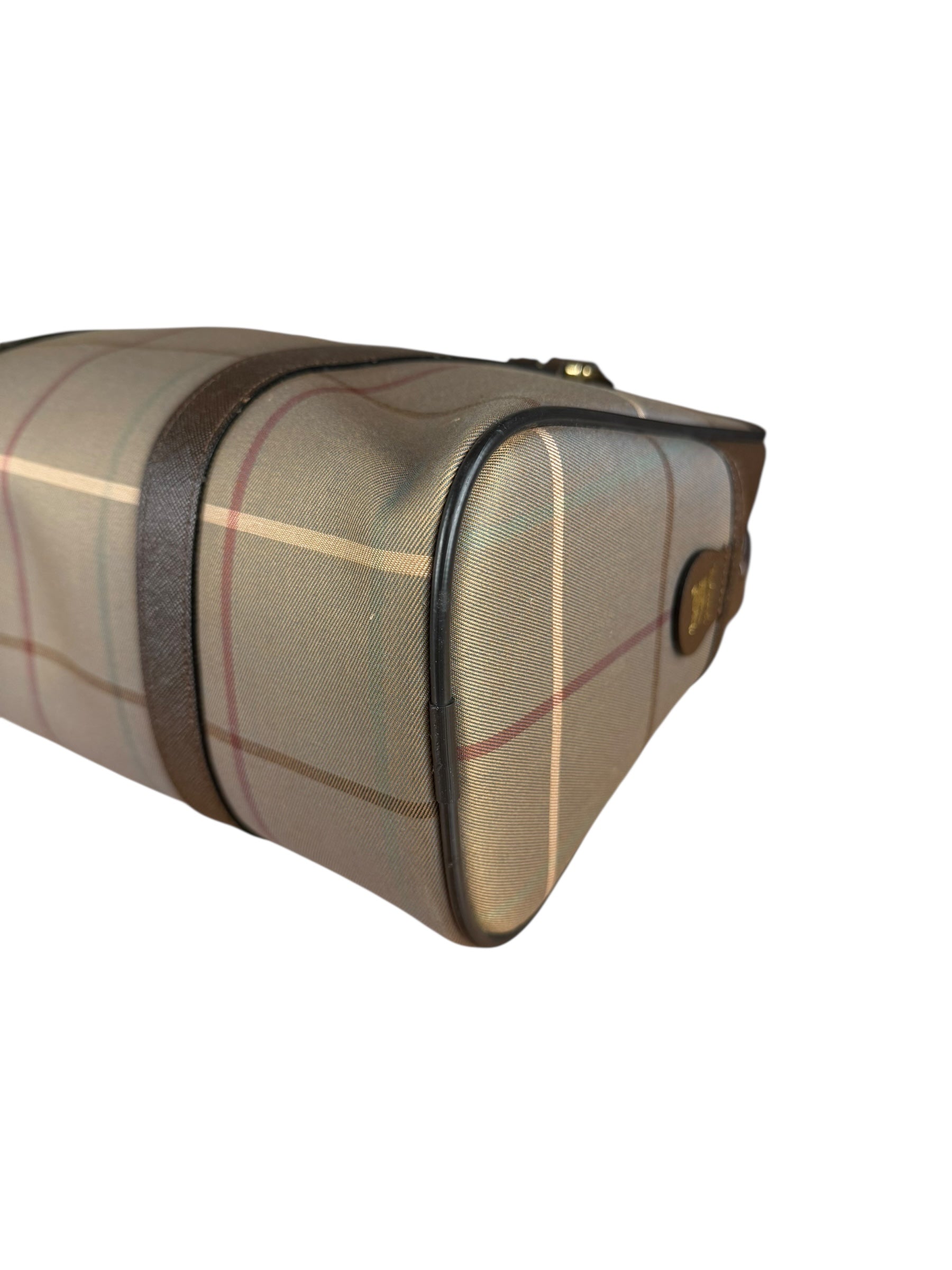 Burberry Brown Vintage Check Boston Handbag