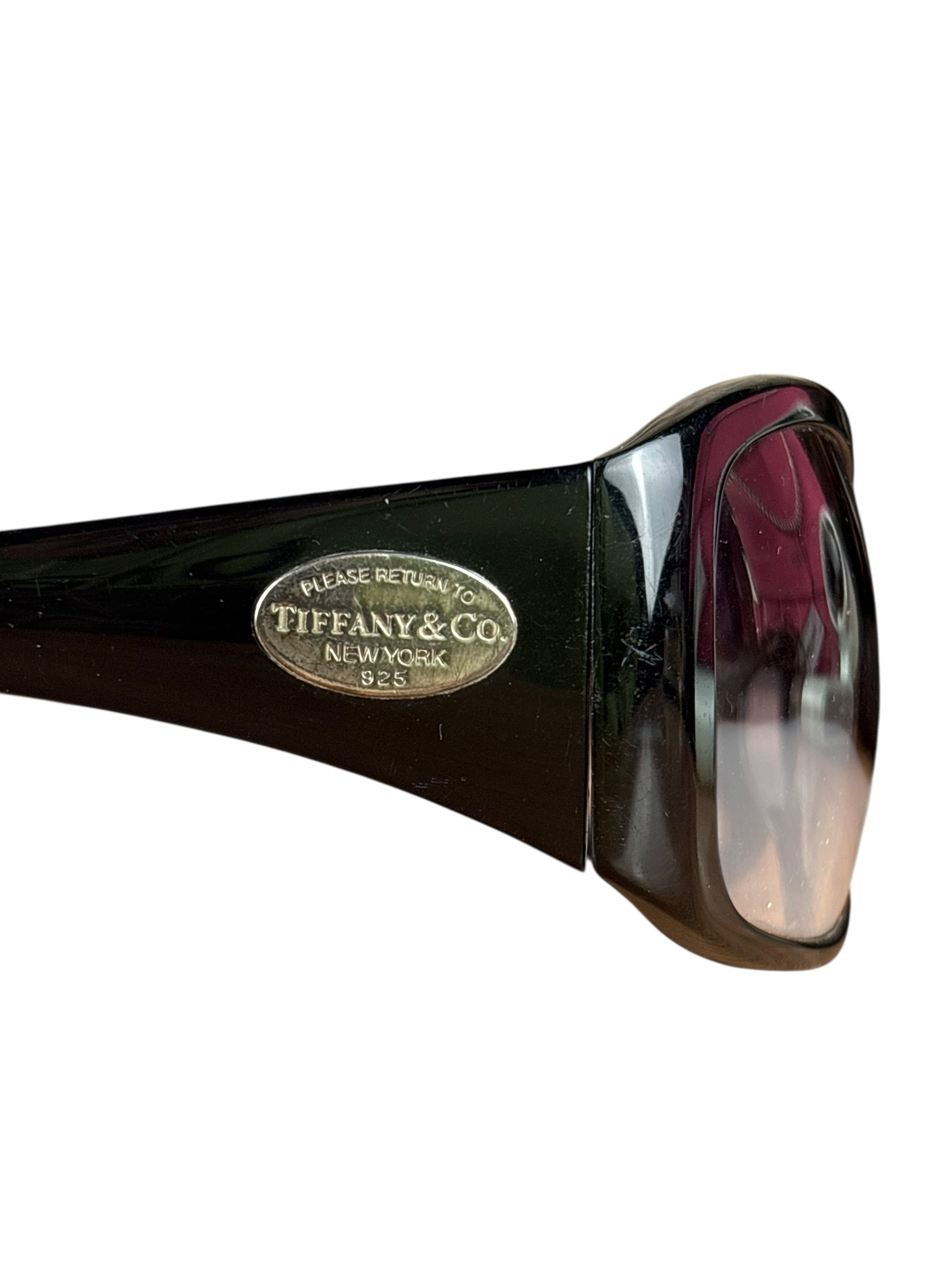 Tiffany & Co Black Silver Logo Sunglasses