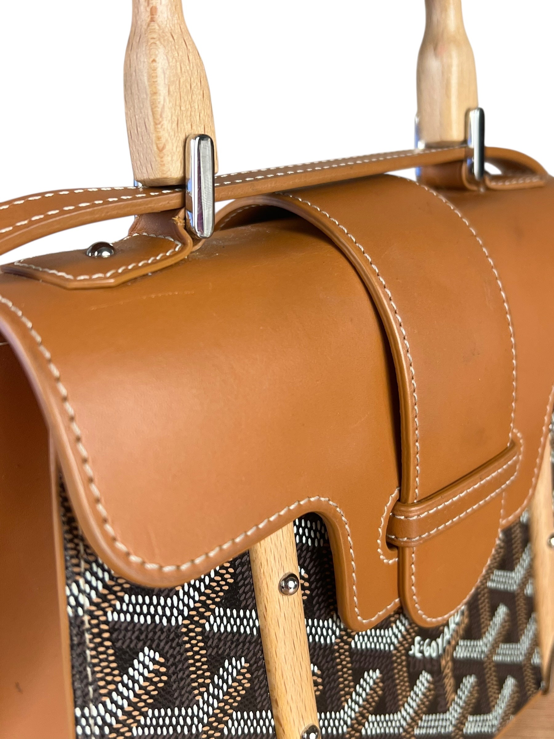 Goyard Mini Goyardine Saigon Top Handle Bag