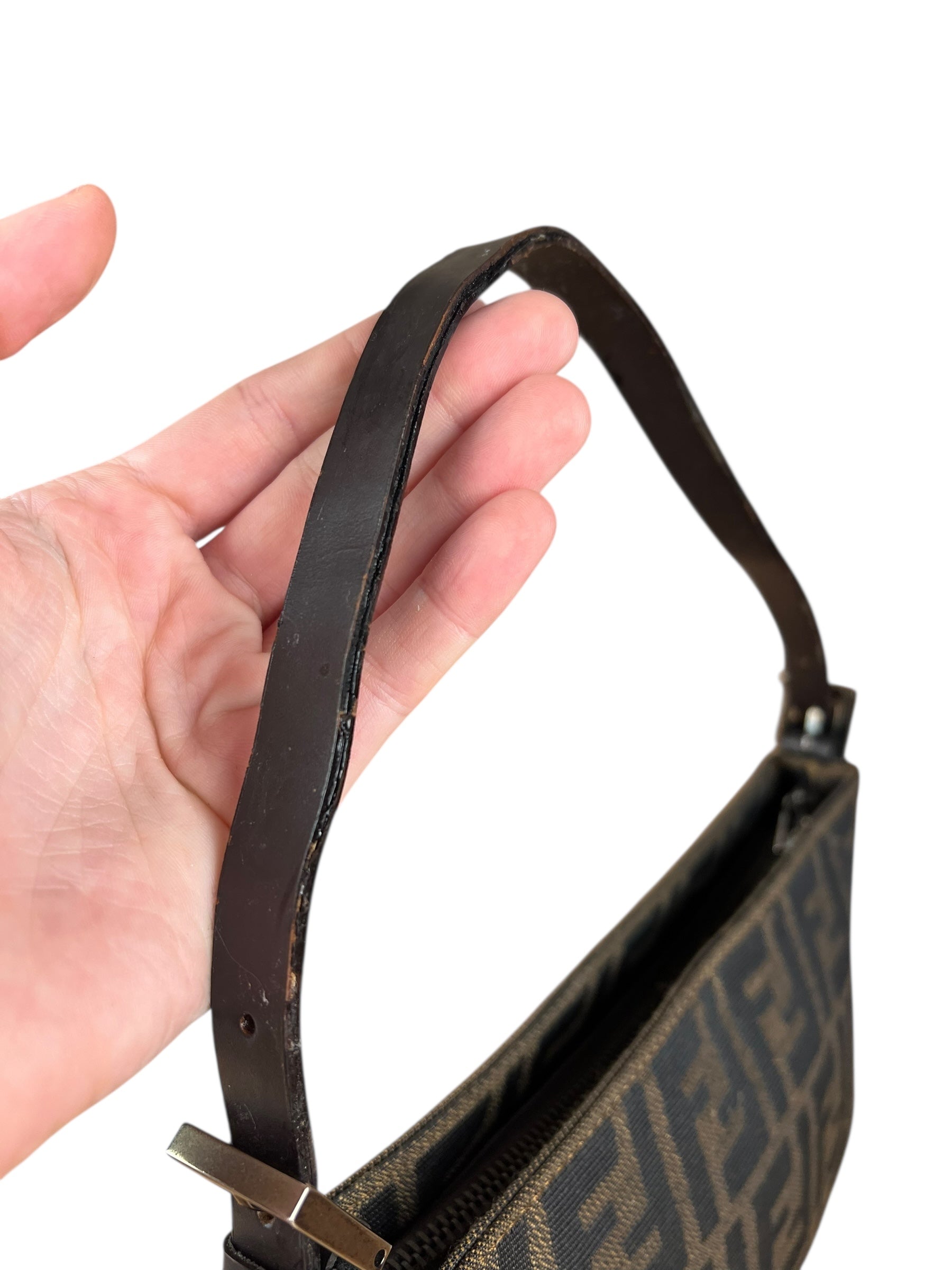 Fendi Vintage Zucca Pochette Shoulder Bag