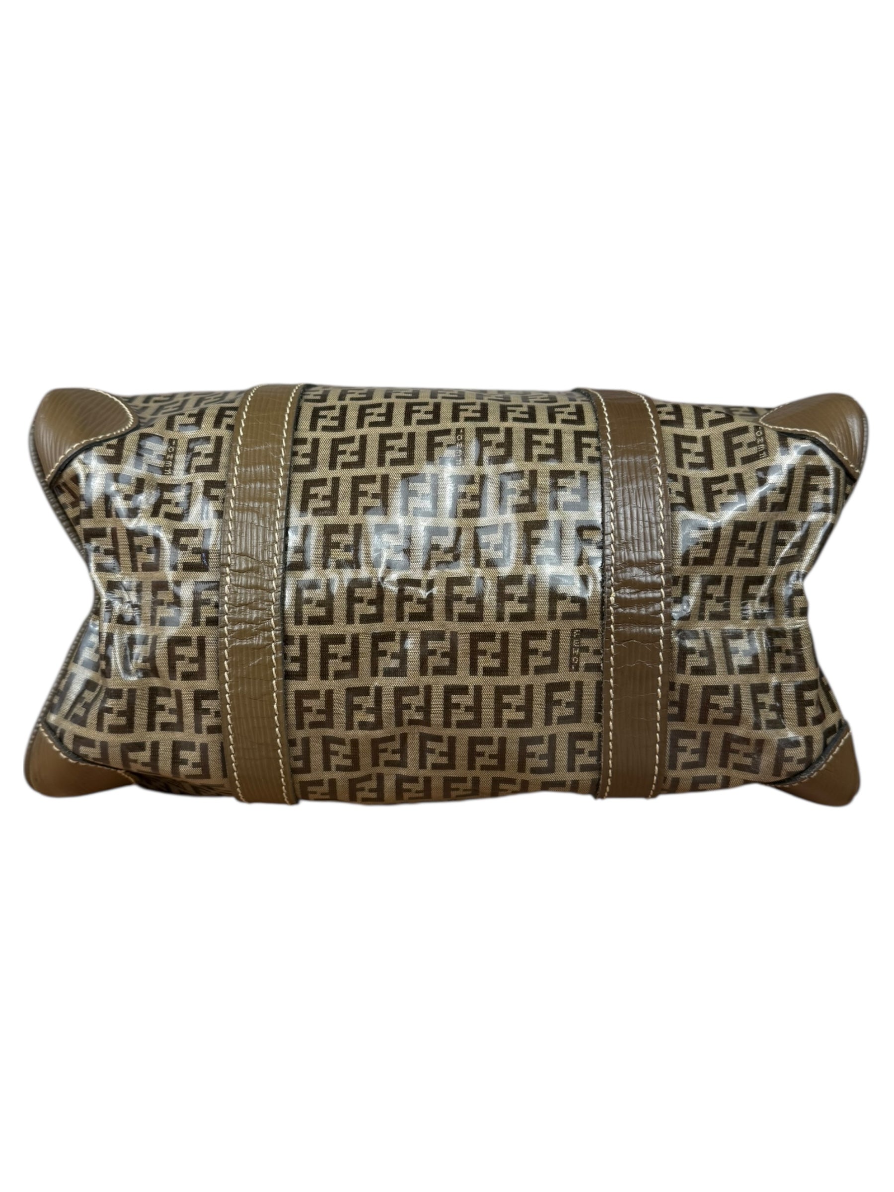 Fendi Vintage Zucchino PVC Boston Bag