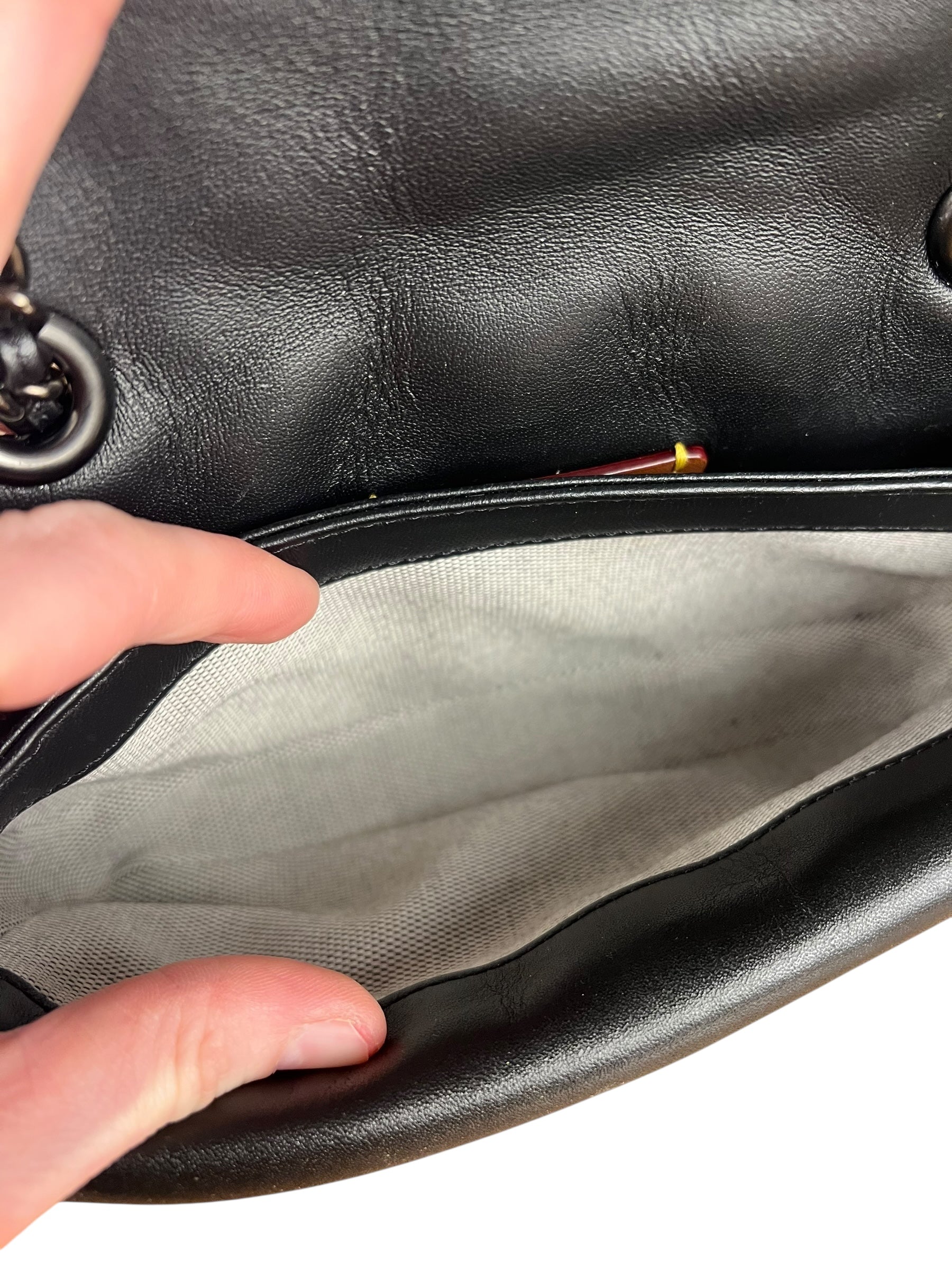 Coach Nappa Leather Black Tabby 18 Crossbody