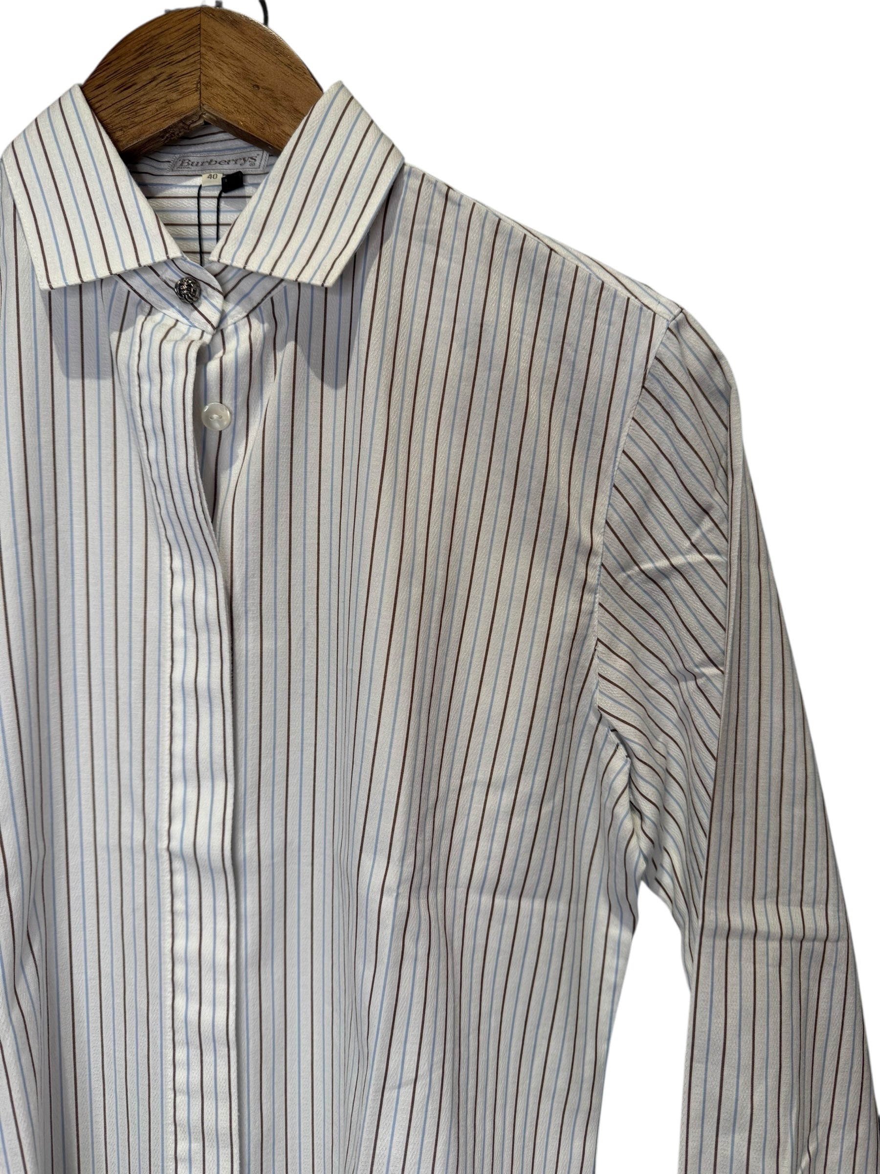 Burberry Button Up Stripped Top
