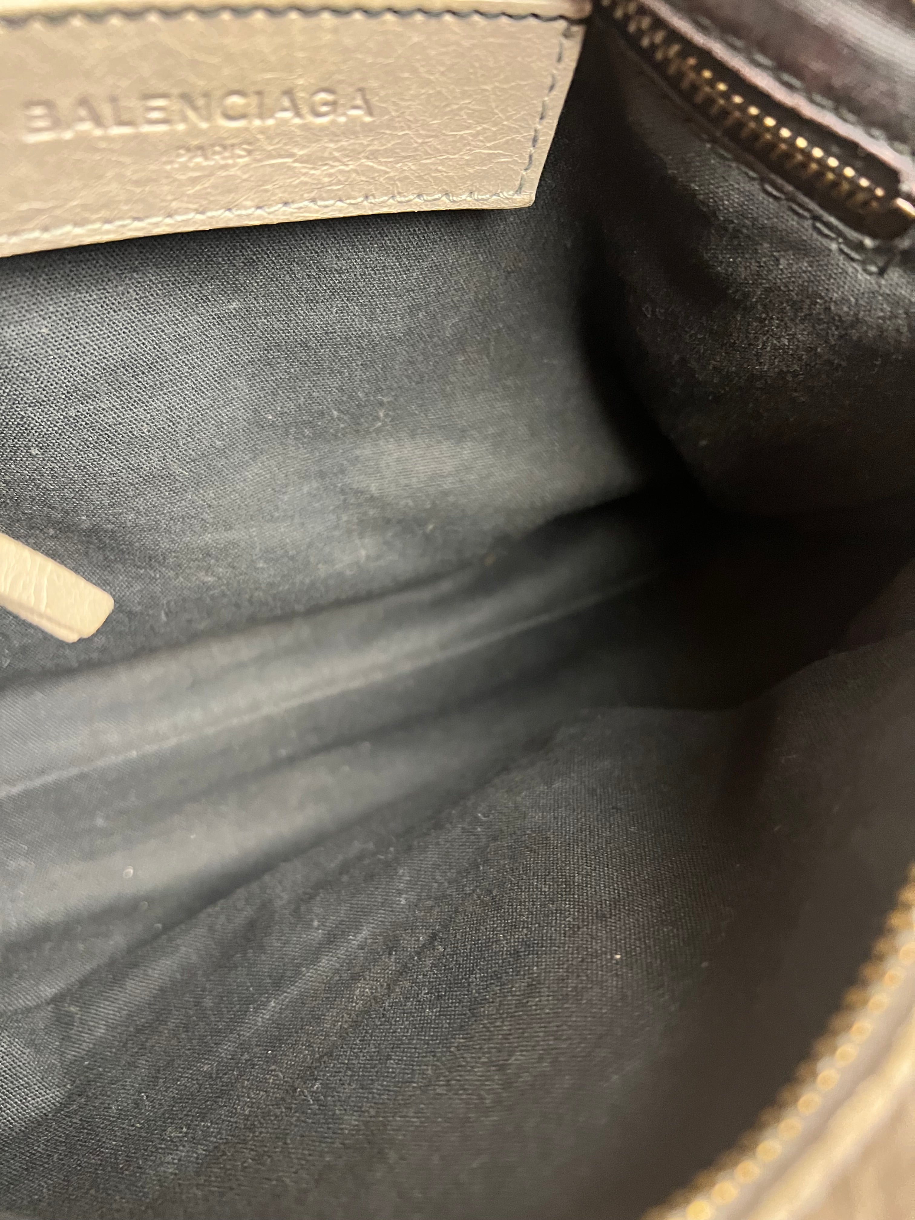Balenciaga Mini Classic Leather City Bag Grey