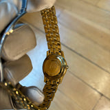 Gucci Gold Plated Link Black Dial