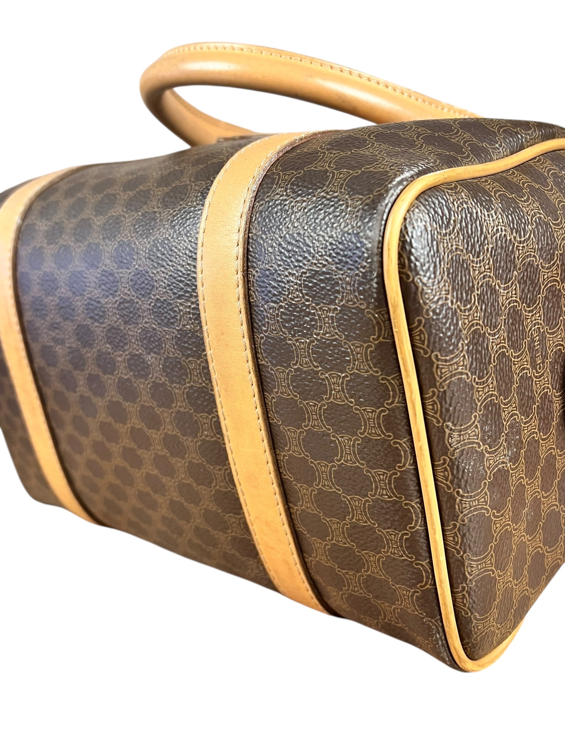 Celine Macadam Vintage Mini Boston Handbag