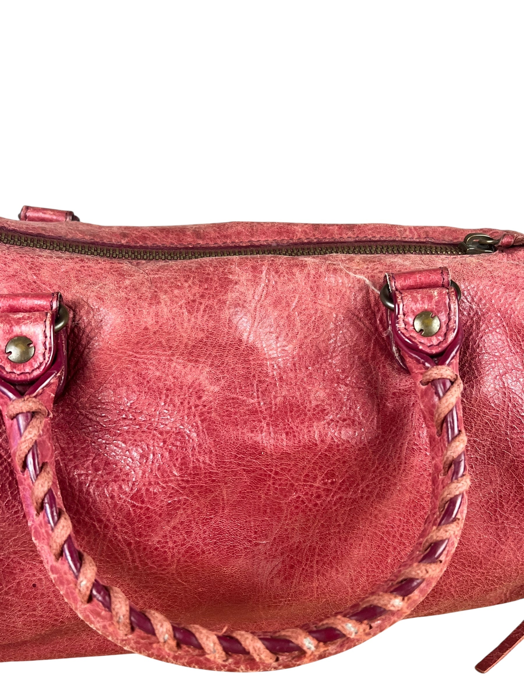 Balenciaga Mini Classic Leather City Bag Red
