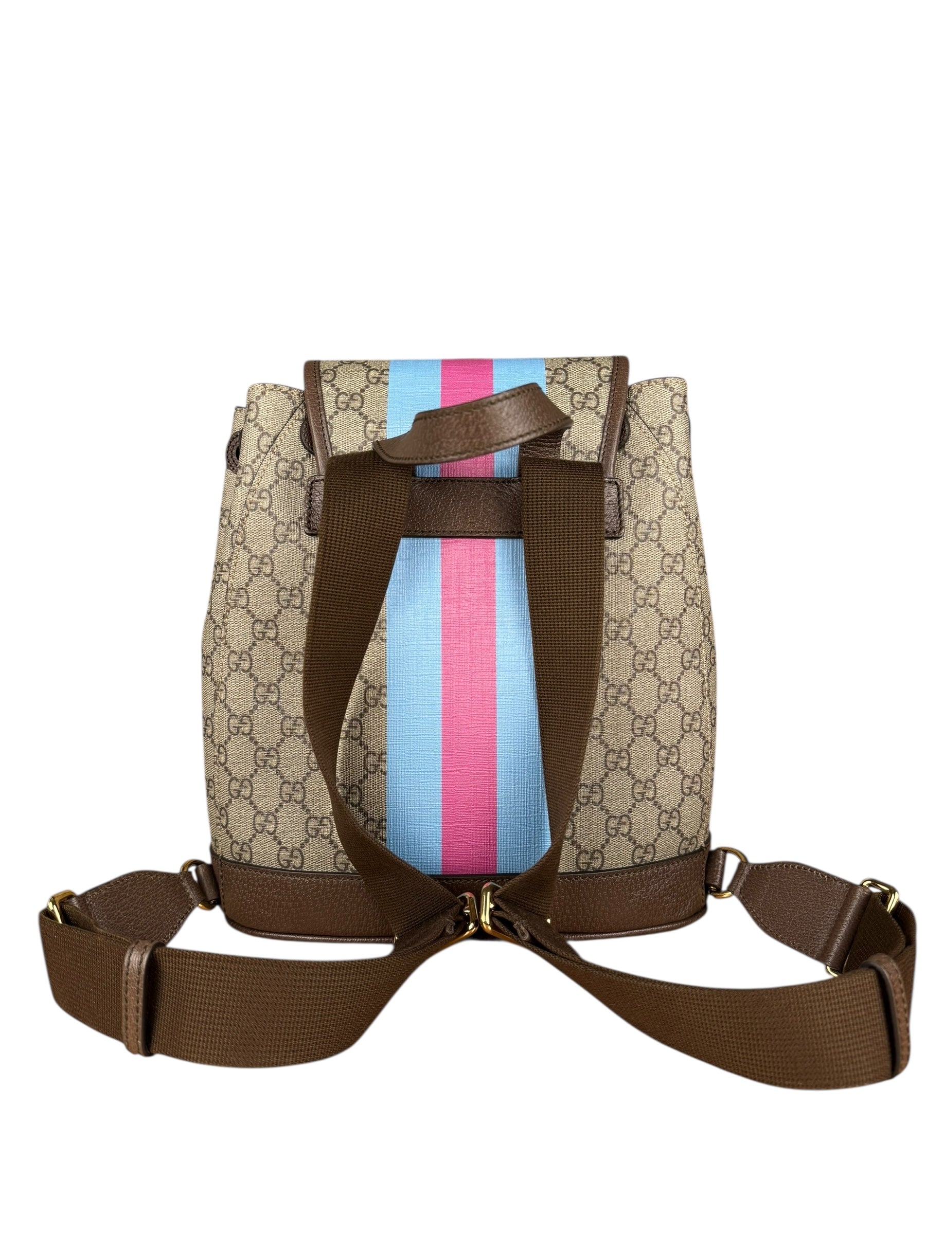 Gucci GG Equestrian Coated Canvas Backpack