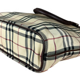 Burberry Leather Trim Nova Check Tote Bag