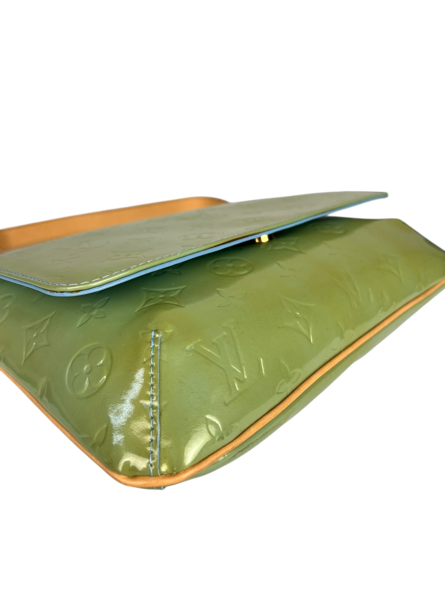 Louis Vuitton Monogram Vernis Green Thompson Shoulder Bag