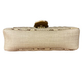Gucci Raffia Snake-Trimmed Marmont Chain Bag