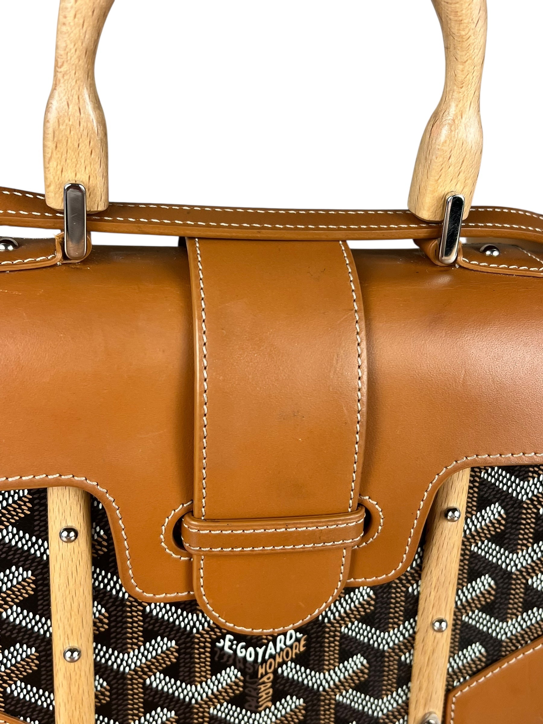 Goyard Mini Goyardine Saigon Top Handle Bag