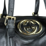 Gucci Britt Leather Boston Bag