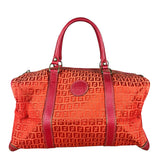 Fendi FF Vintage Boston Bag Red