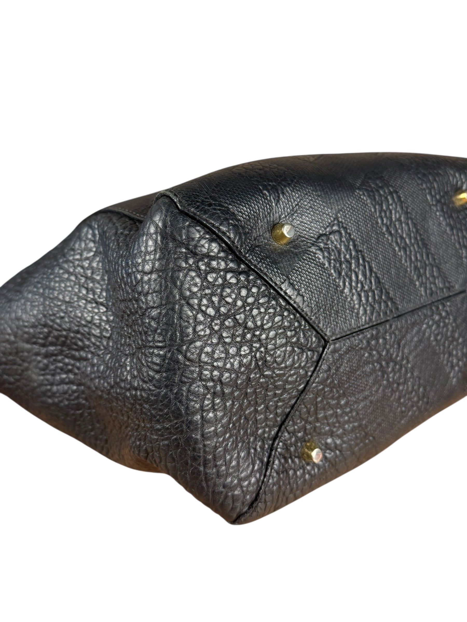 Burberry Black Pebbled Leather Shoulder Bag