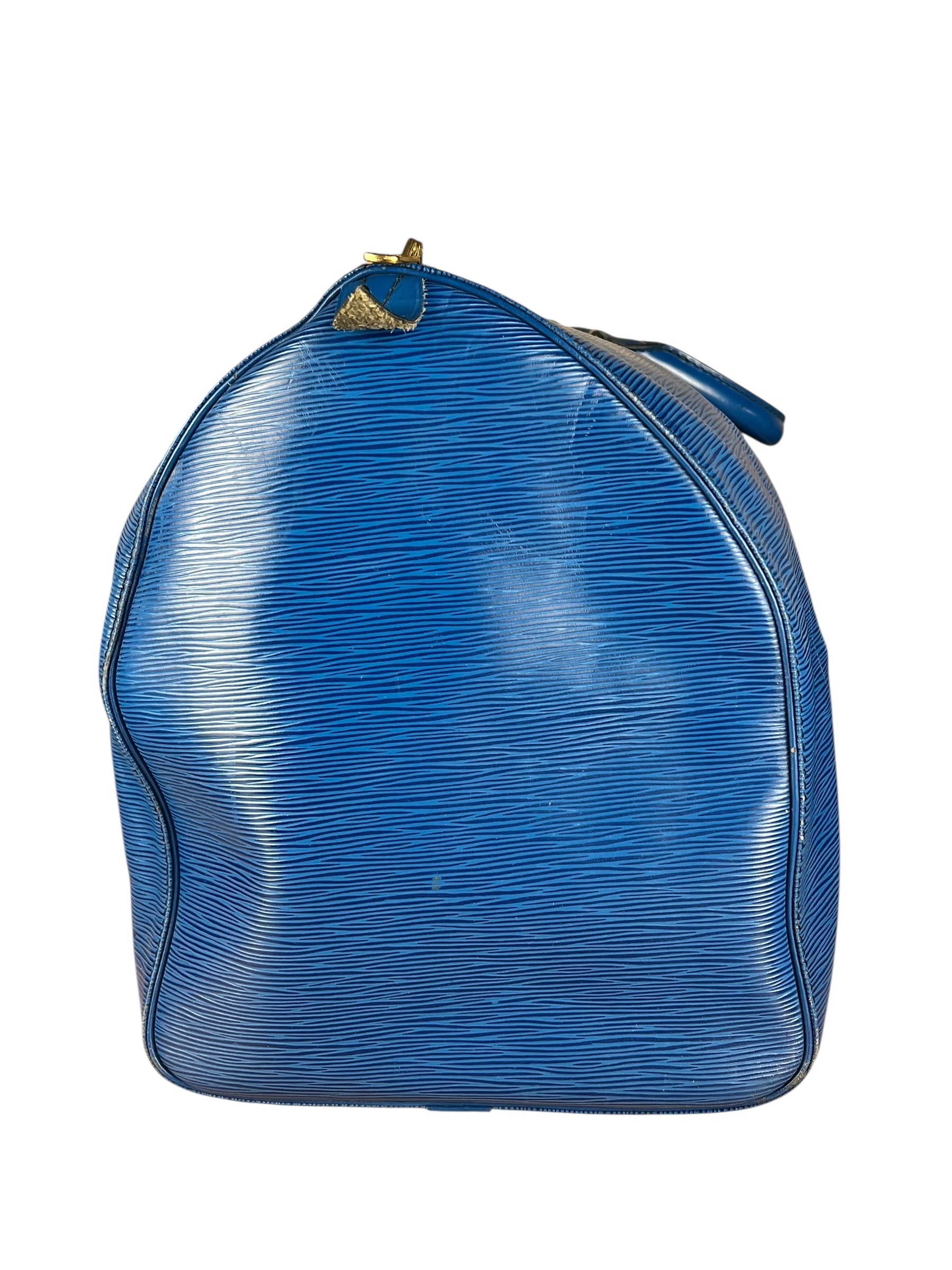 Louis Vuitton Blue Epi Keepall 55