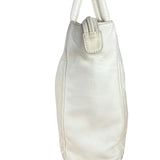Prada Leather Tote Bag Beige/Ivory