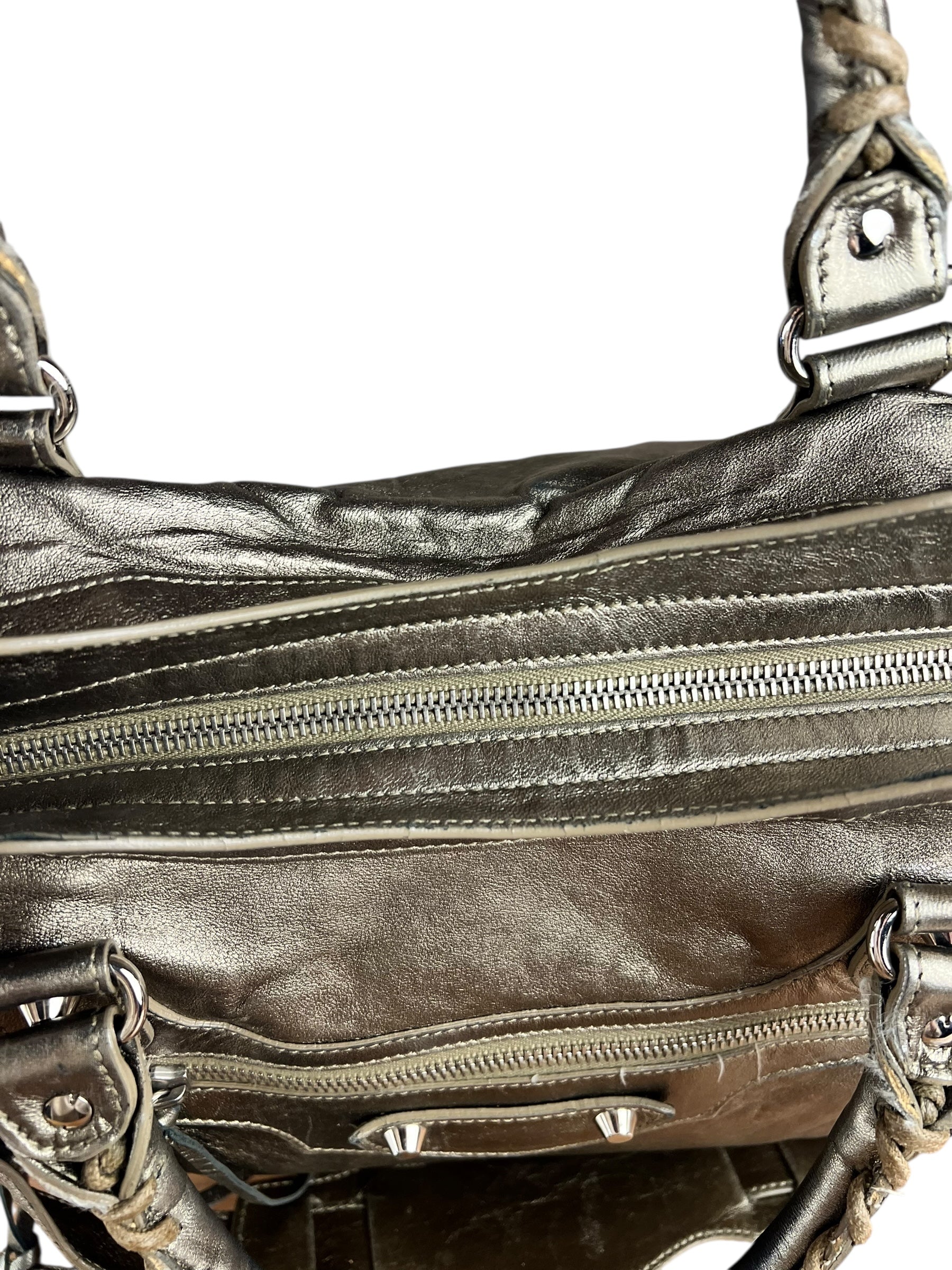 Balenciaga Gold Metallic M Le City Bag