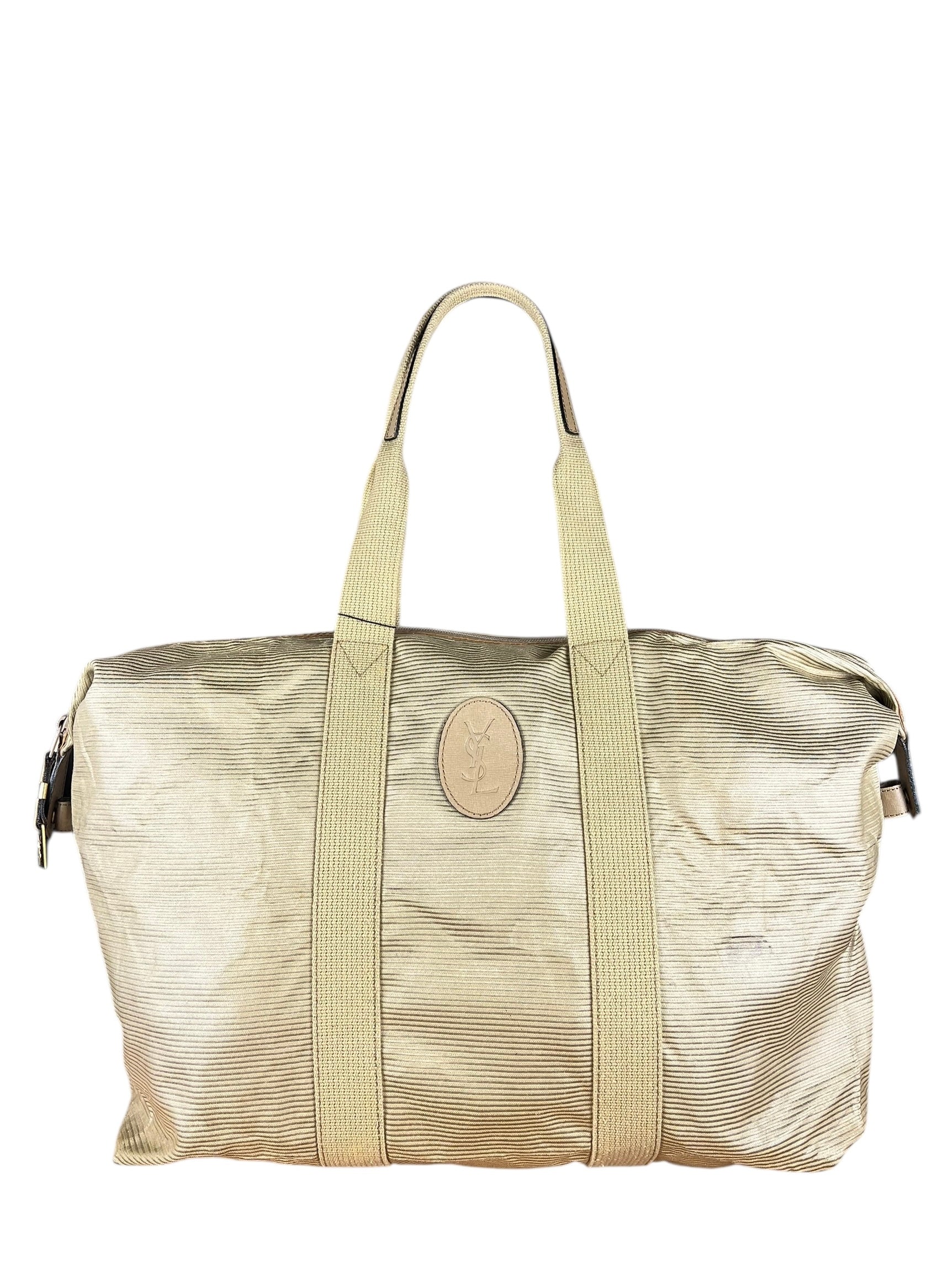 Yves Saint Laurent Vintage Duffle Bag Beige