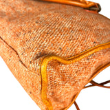 Balenciaga Wool Knit Orange City Bag