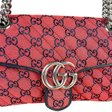 Gucci GG Red Marmont Flap Chain Shoulder Bag