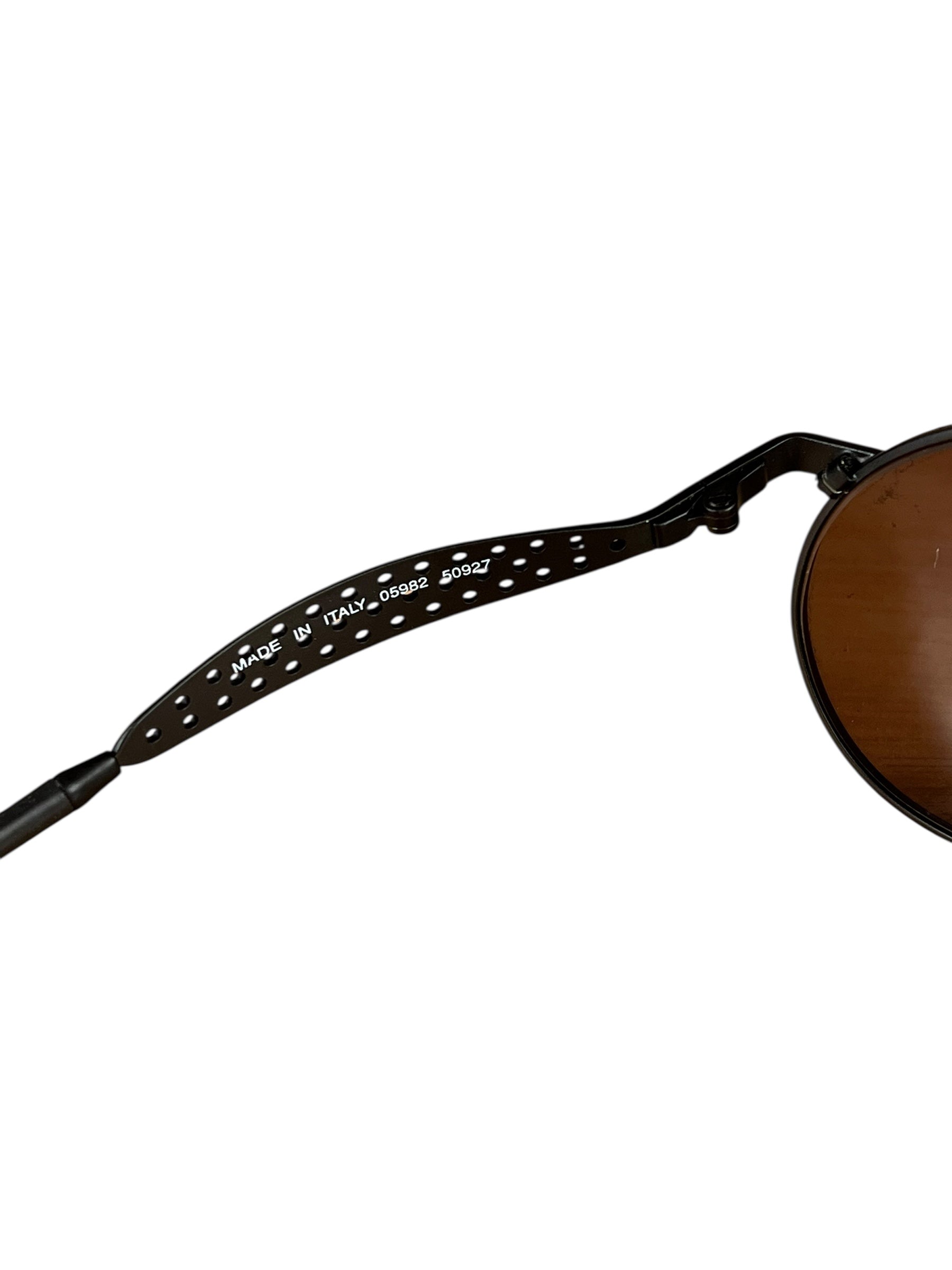 Chanel Steampunk Oval Gold Logo Sunglasses