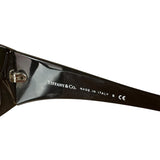 Tiffany & Co Black Silver Logo Sunglasses
