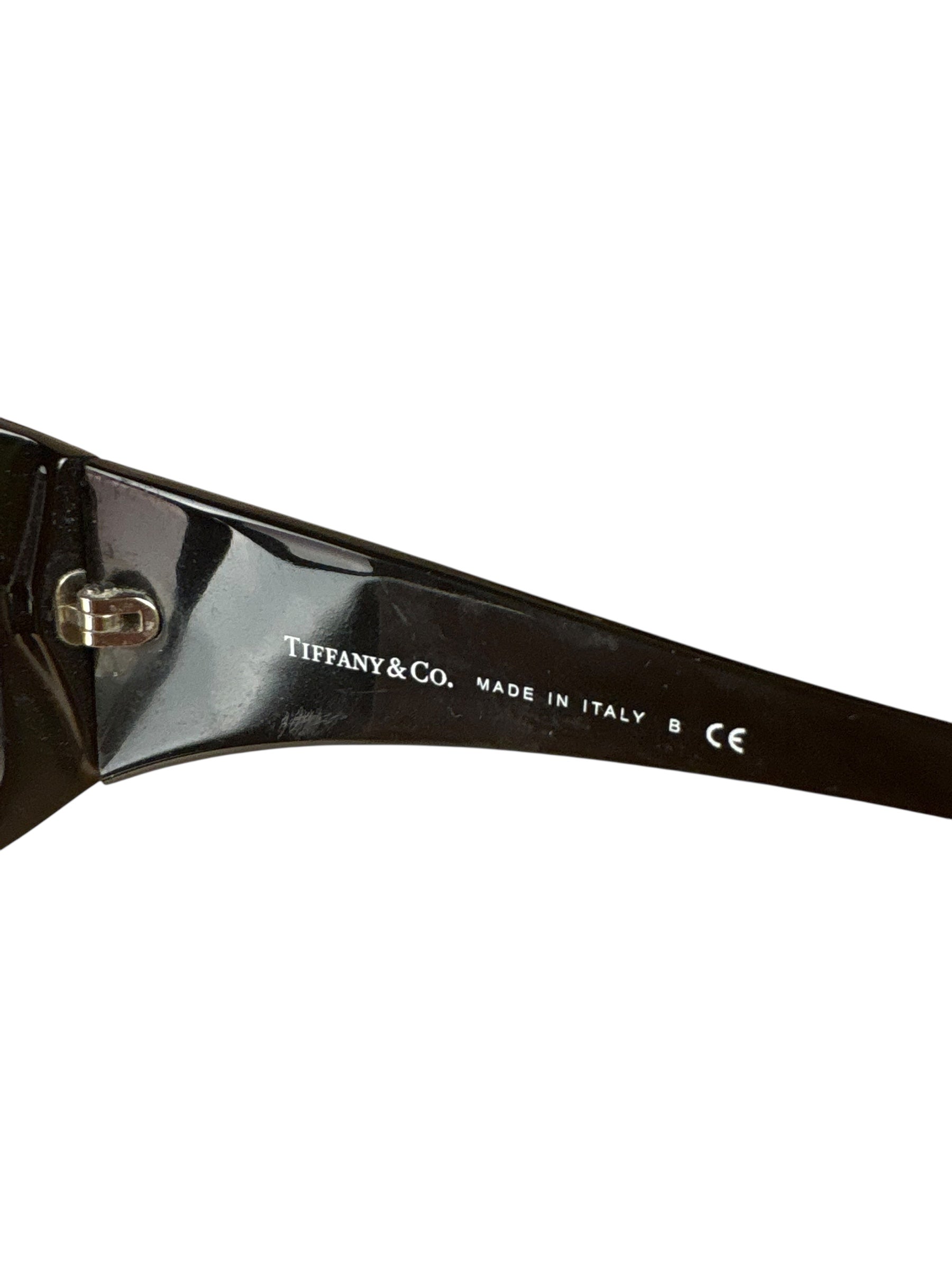 Tiffany & Co Black Silver Logo Sunglasses