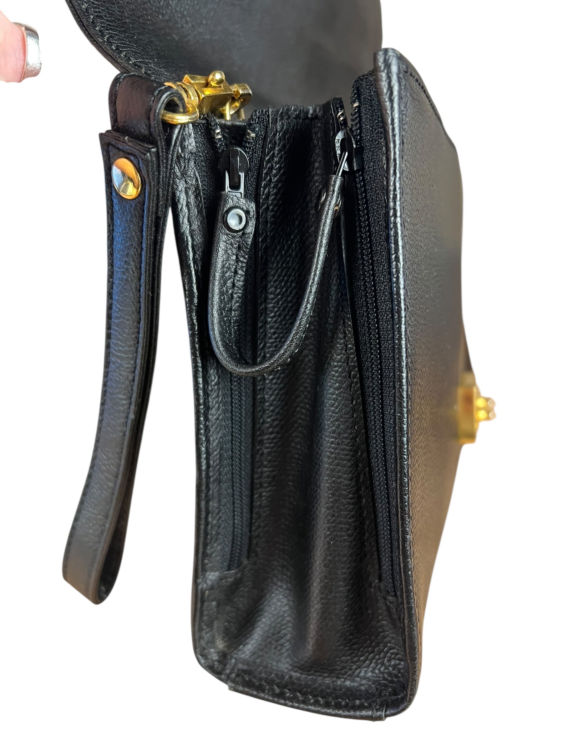 Saint Laurent Vintage Leather Envelope Clutch