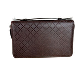 Gucci Diamante Leather Zippy Top Handle Organizer