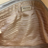 Prada Beige Nylon/Leather Shoulder Bag