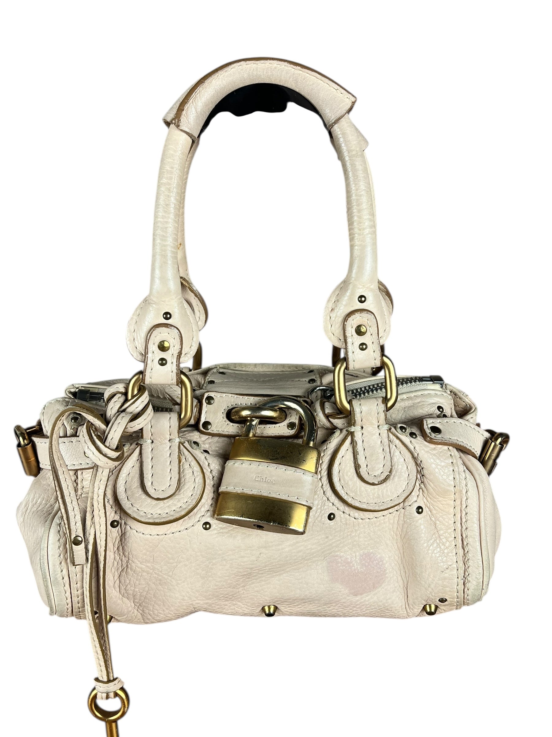 Chloe Vintage Mini Chloe Paddington Bag Beige