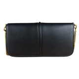 Fendi Fendigraphy Black Leather Wallet on Chain