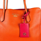 Gucci Orange Pebble Leather Swing Medium Tote