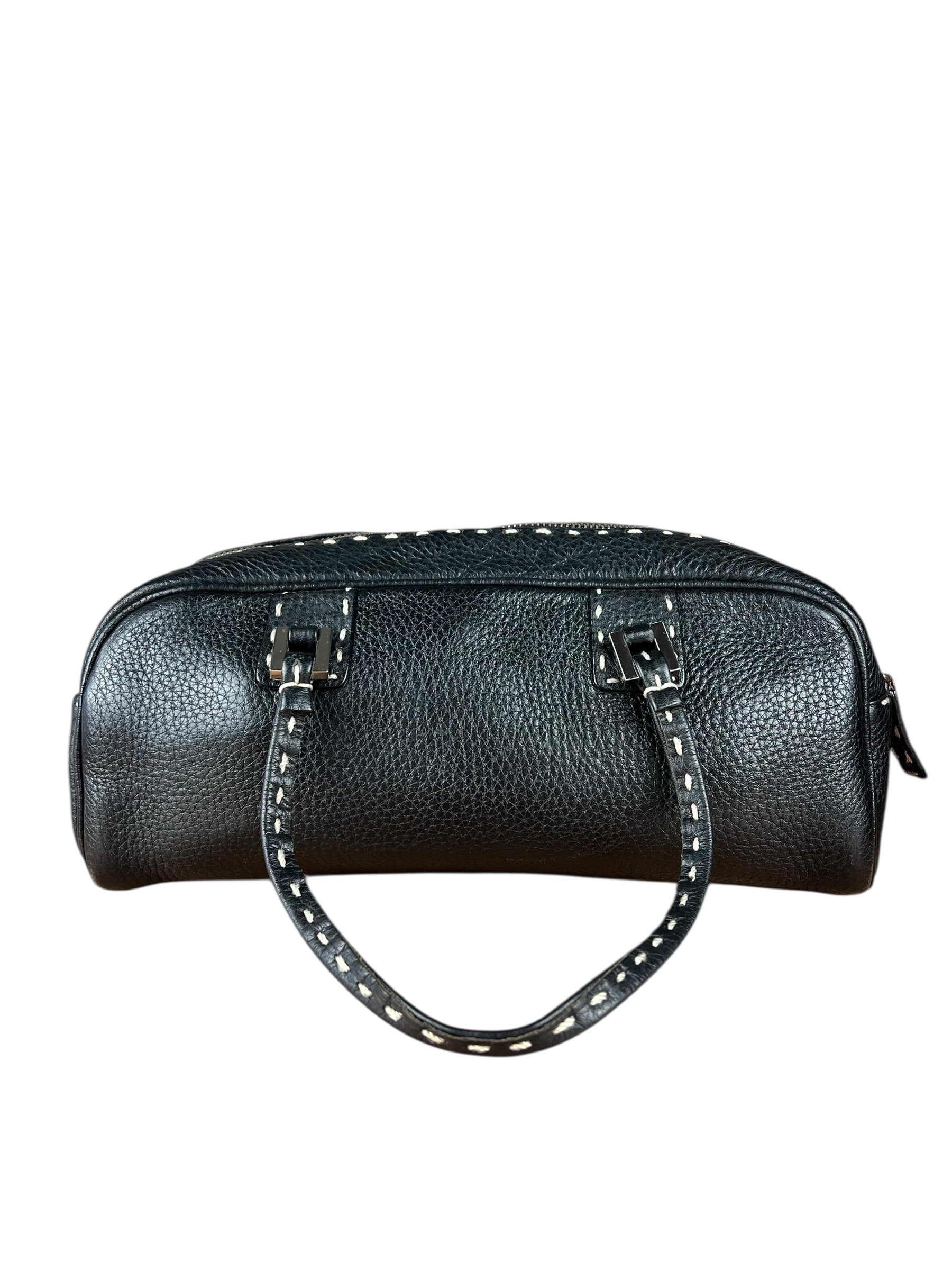 Fendi Vintage Leather Selleria Stitch Handbag