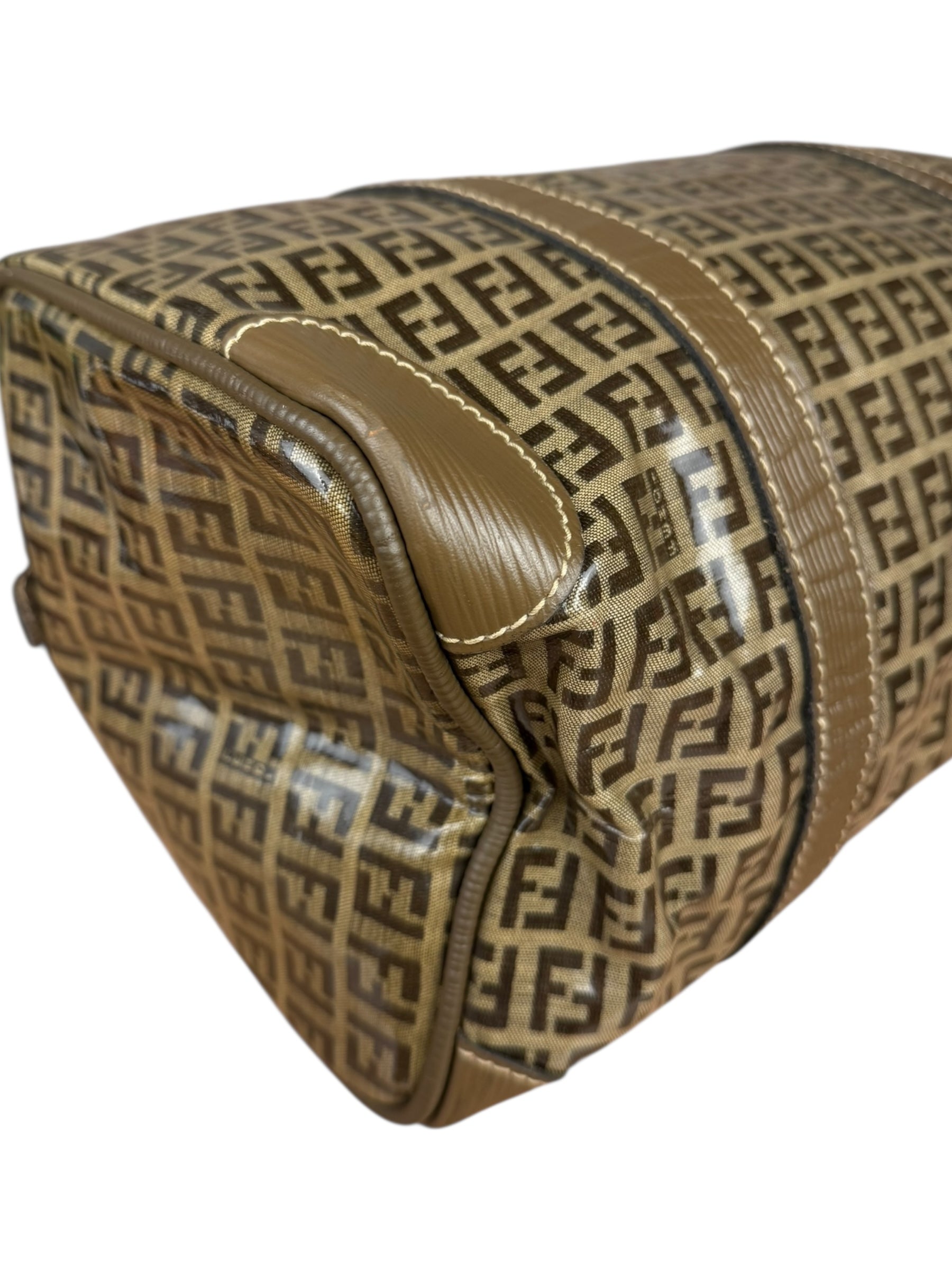 Fendi Vintage Zucchino PVC Boston Bag