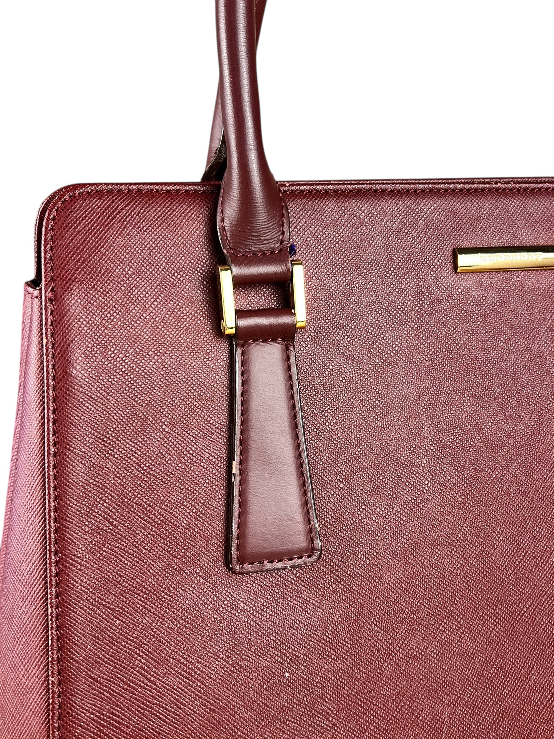 Burberry Vintage Leather Burgundy Handbag