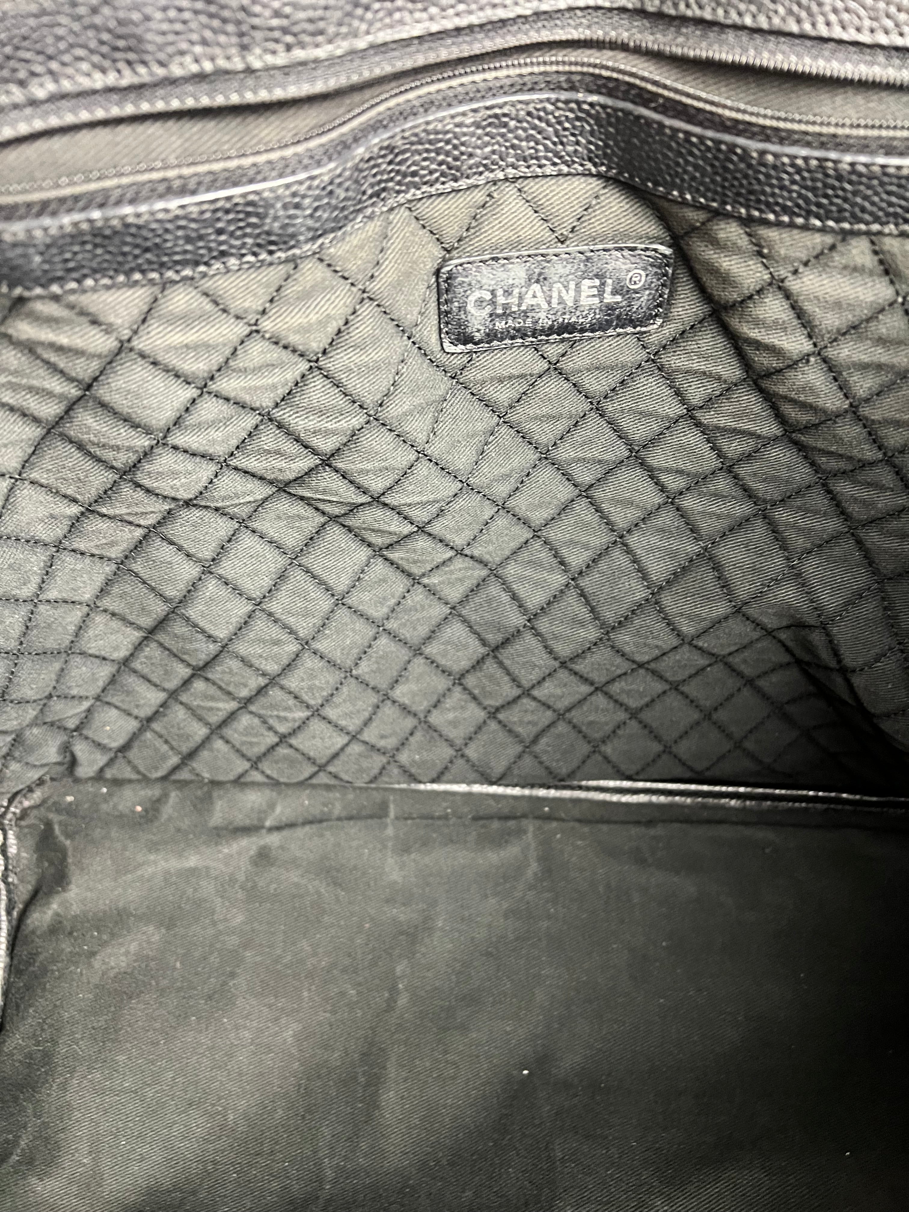 Chanel Optic Coco Chainlink Print Shoulder Tote