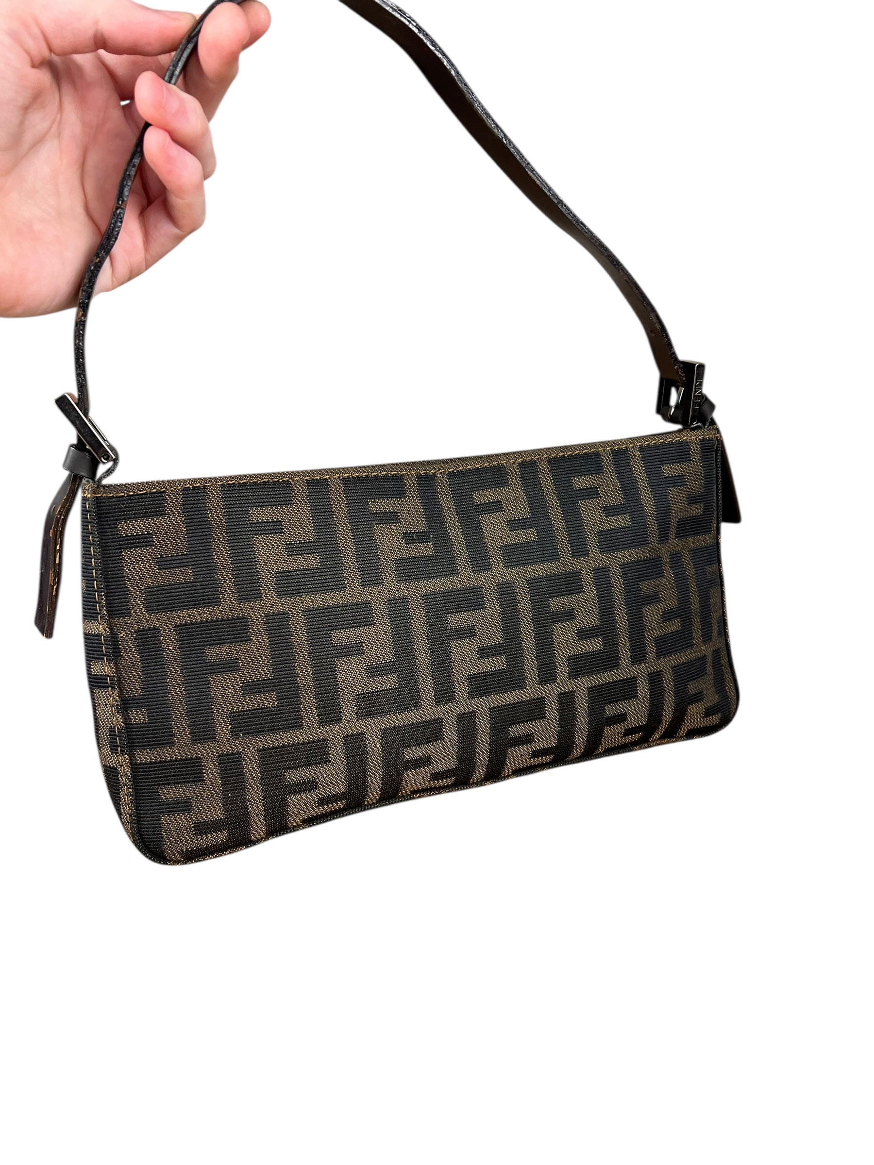 Fendi Vintage Zucca Pochette Shoulder Bag
