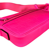 Gucci Hot Pink GG Rubber Effect Crossbody Bag