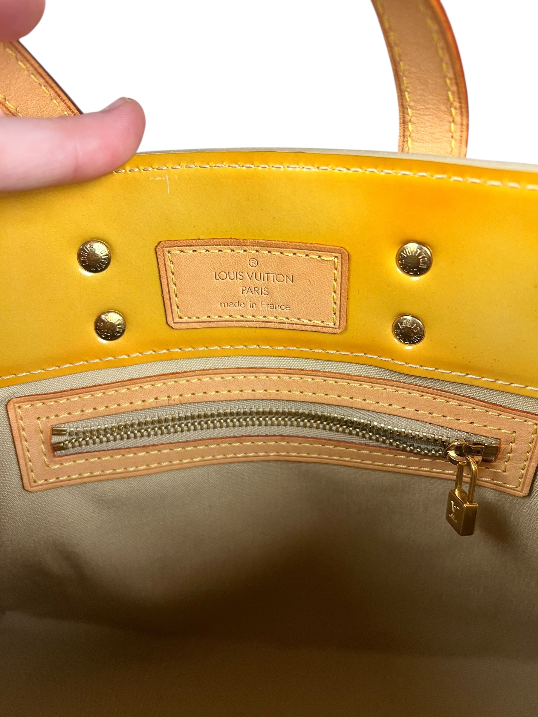 Louis Vuitton Monogram Vernis Reade PM Yellow