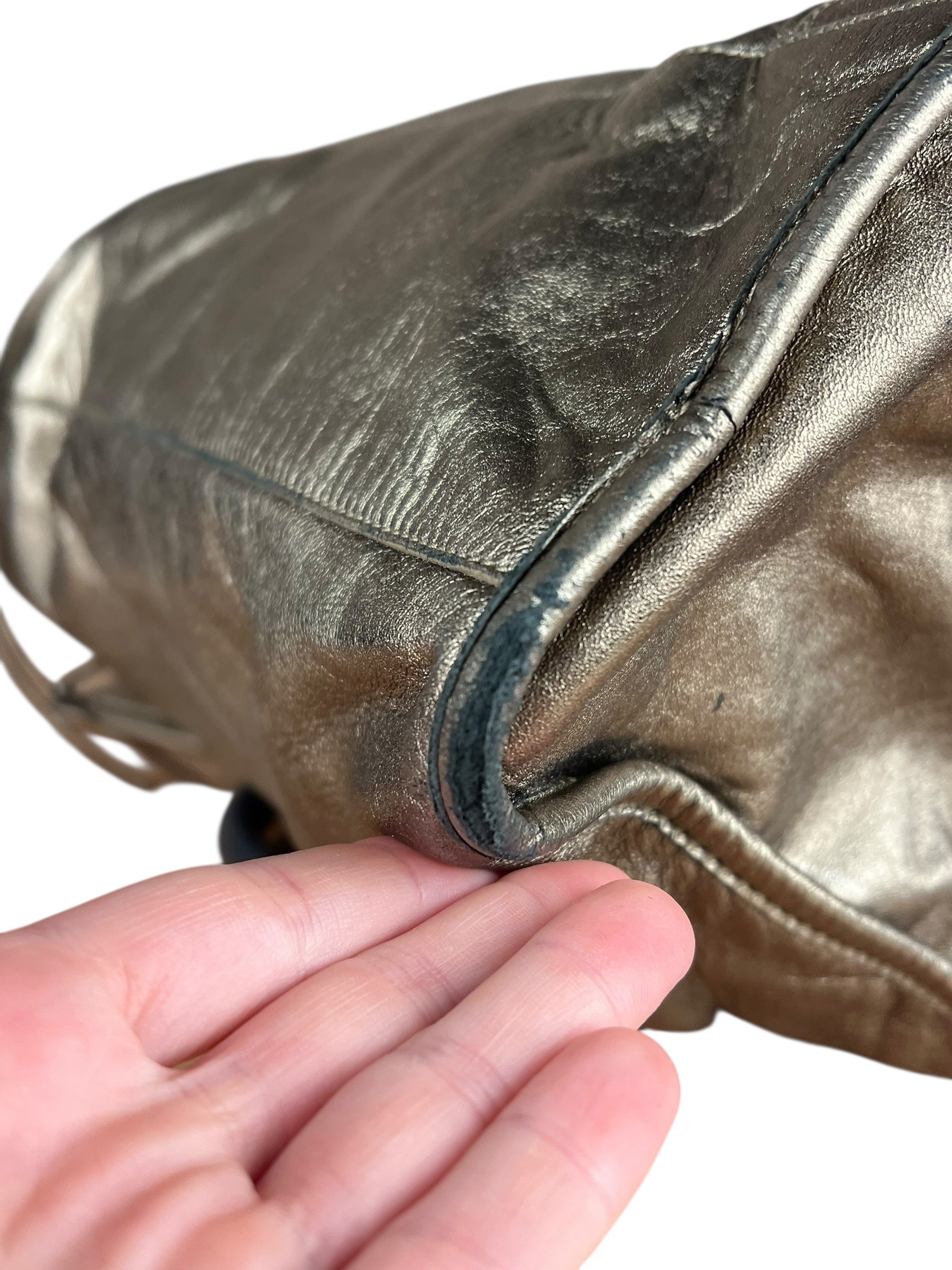 Balenciaga Gold Metallic M Le City Bag