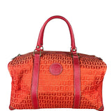 Fendi FF Vintage Boston Bag Red