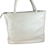 Prada Leather Tote Bag Beige/Ivory