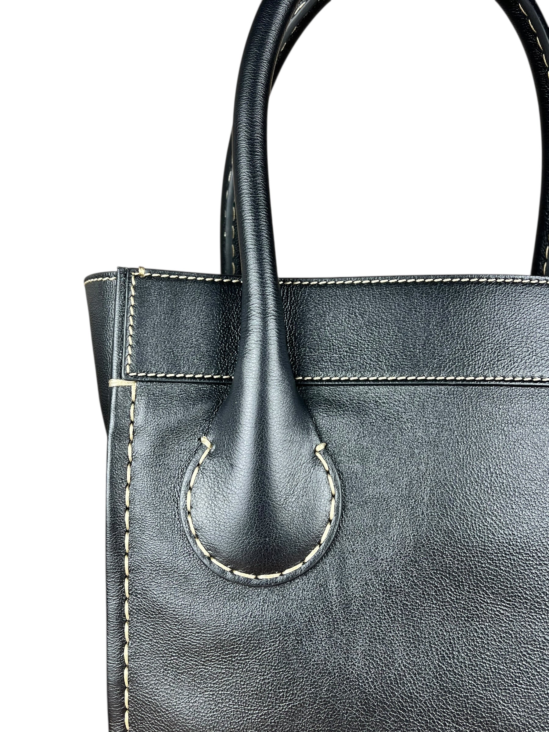 Chloe Edith Black Leather Tote Bag